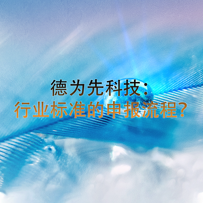 德為先科技：行業(yè)標準的申報流程？